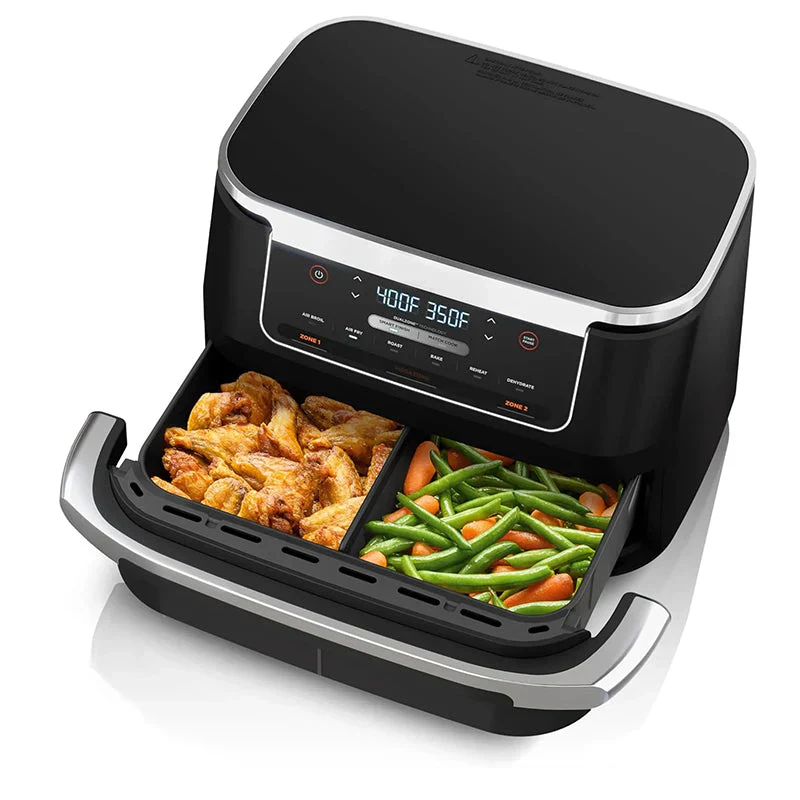 DZ401 Foodi 10 Quart 6-in-1 DualZone XL 2-Basket Air Fryer with 2 Independent Frying Baskets - Image 4