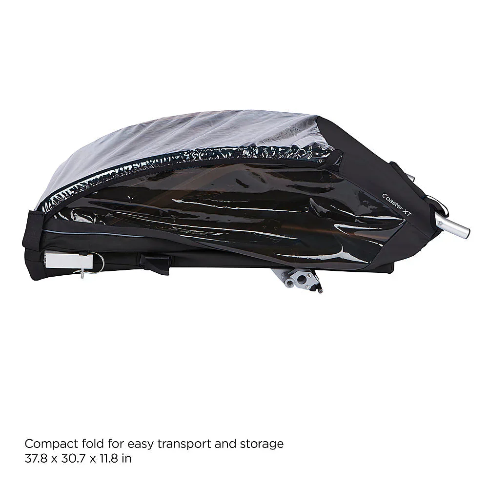 2-Seat Bicycle Trailer and Stroller - Black - Image 3