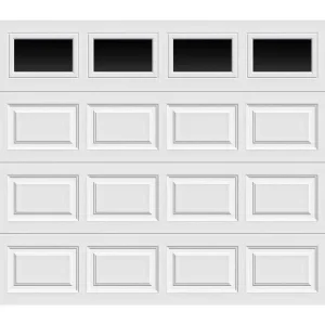 Classic Collection 8 ft. x 7 ft. 6.5 R-Value Insulated Garage Door with Plain Windows A768954