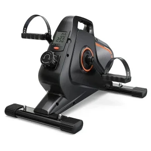 Under Desk Bike Pedal Exerciser - Quiet, Adjustable Resistance, Compact & Portable for Arm/Leg Workouts
