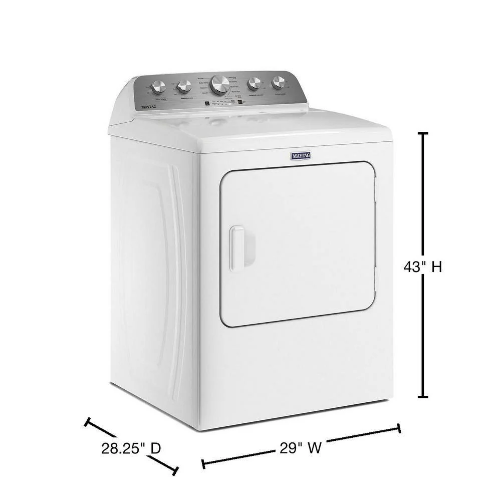 Maytag 7.0 cu. ft. Vented Gas Dryer in White MGD4500MW - Image 2