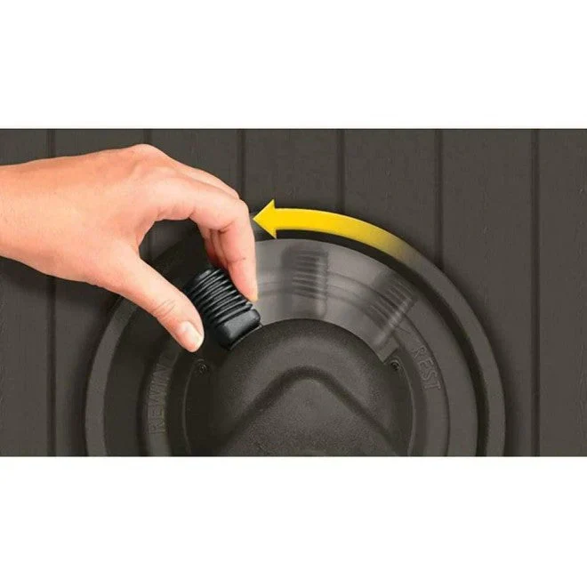125 Aquawinder Auto Rewind Water Powered Yard Hose Reel, Java (2 Pack) - Image 2