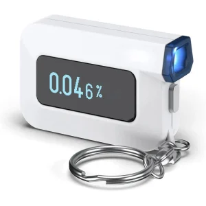 C6 Keychain Breathalyzer 2-Pack - Professional Accuracy, Smartphone Connectivity, Apple & Android Compatible