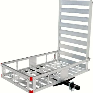 80779 Aluminum Hitch Mount Cargo Carrier with 47 Long Ramp, 1 Pack