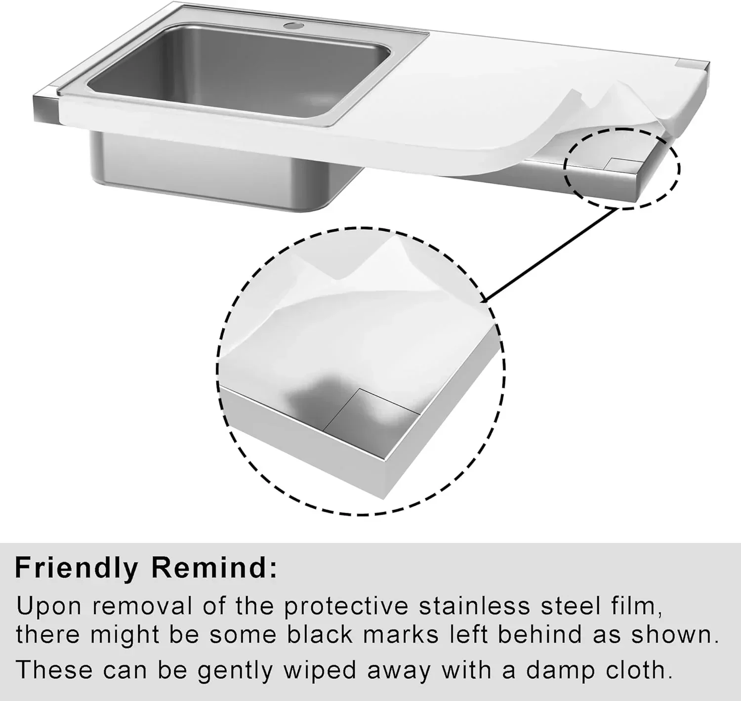 Outdoor Grill Table with Stainless Steel Sink - Metal Grill Cart Kitchen Island - Image 3