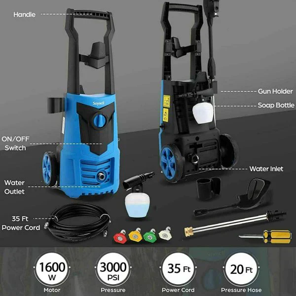 Electric Pressure Washer 3000PSI, 2.4GPM High Power Washer Cleaner NEW - Image 4
