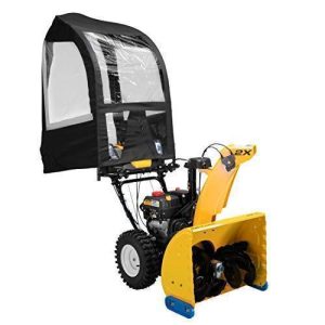 Deluxe Universal Snow Thrower Cab, Black - Fits Most Two & Three-Stage Snow Blowers, Includes Storage Pouch & Reflective Fabric