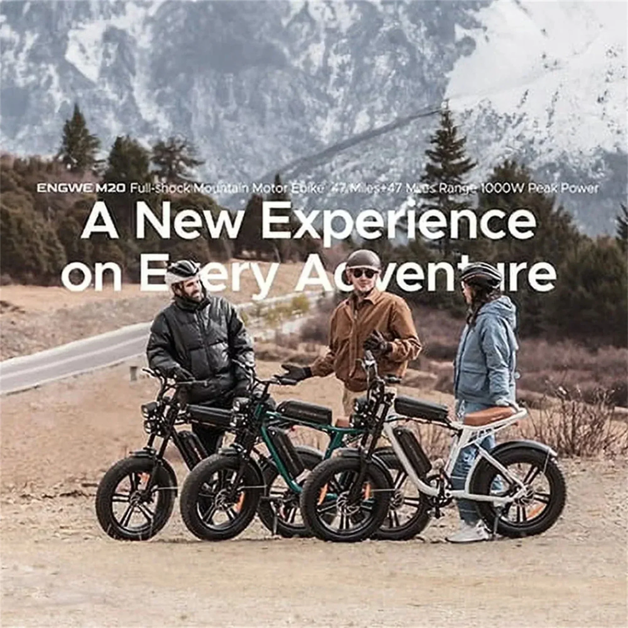 1000W Electric Bike for Adults, Retro-Style, 28mph, 94 Miles Range, 20x4.0 Fat Tires, Full Suspension, UL Certified - Image 2
