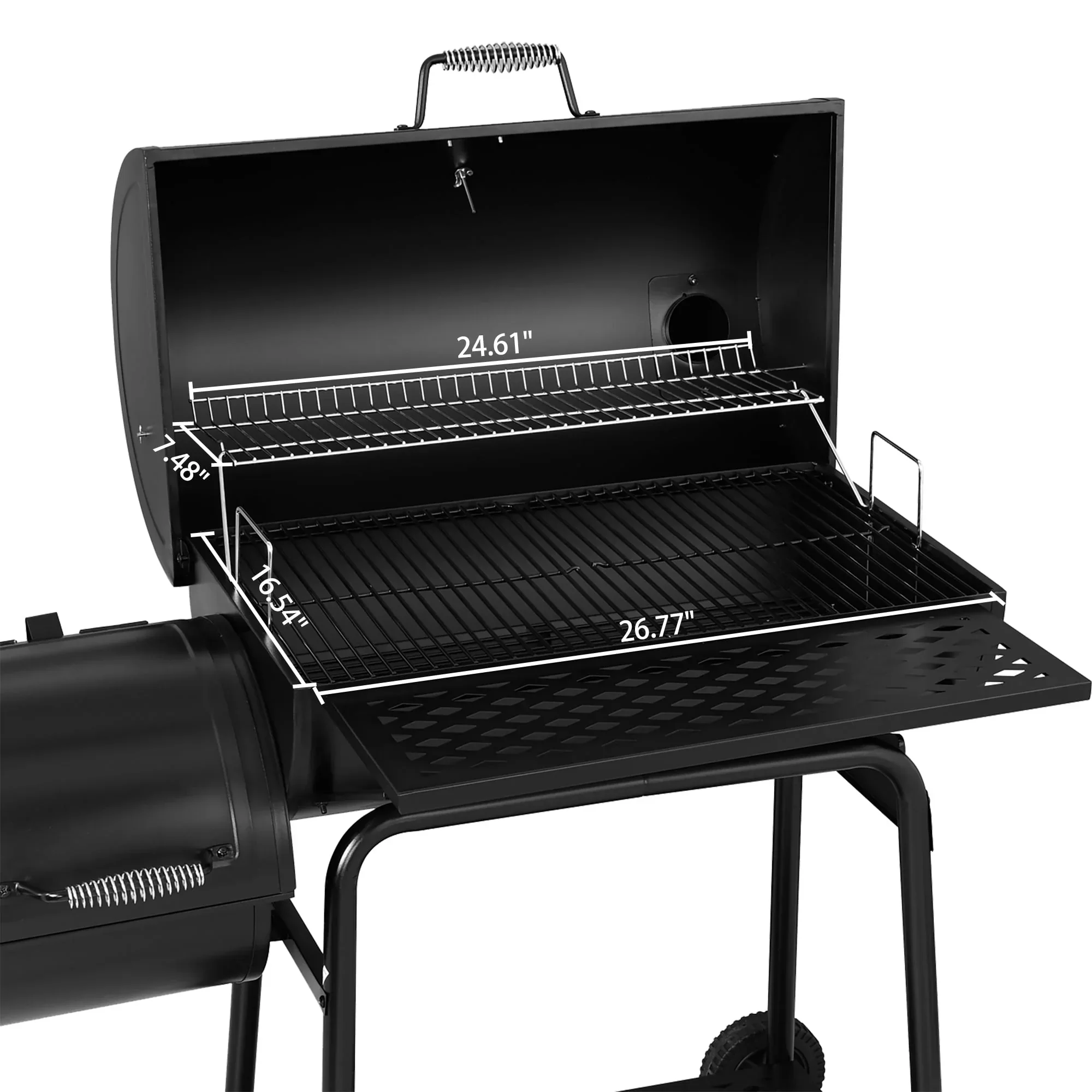 CC1830FG, Charcoal Grill with Offset Smoker with High Heat-Resistant BBQ Gloves - Image 2