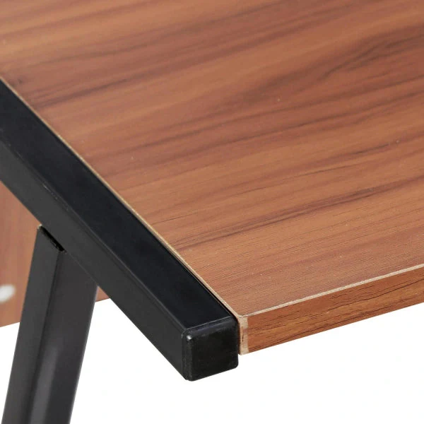 LShaped Computer Desk 58a Reversible MDF Corner Gaming Desk, Walnut - Image 4