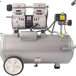 Air Tools 8010 Ultra Quiet Oil-Free Air Compressor, 1.0 HP, 8 Gallon, 120 PSI, 60 dB Noise Level
