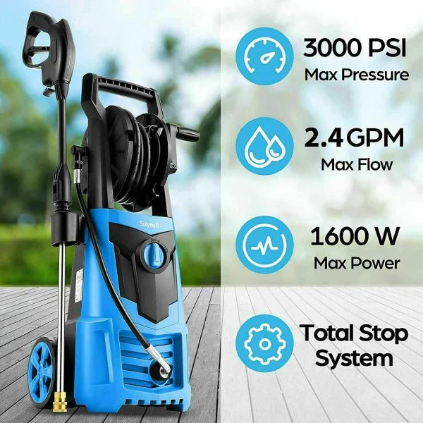 Electric Pressure Washer 3000PSI, 2.4GPM High Power Washer Cleaner NEW - Image 3