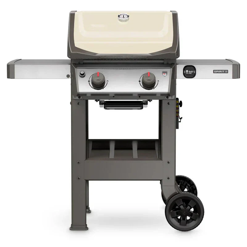 210 Propane Gas Grill, Ivory - 450 sq. in. Cooking Area, GS4 System, Stainless Steel Burners, Porcelain-enameled Grates