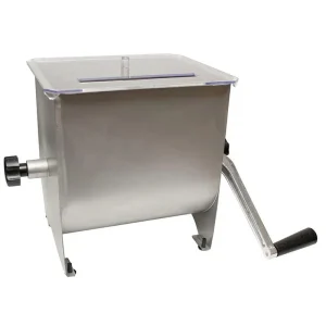 Manual Meat Mixer - 20 lb Sausage Mixer Machine with Lid, Ideal for Ground Beef Processing