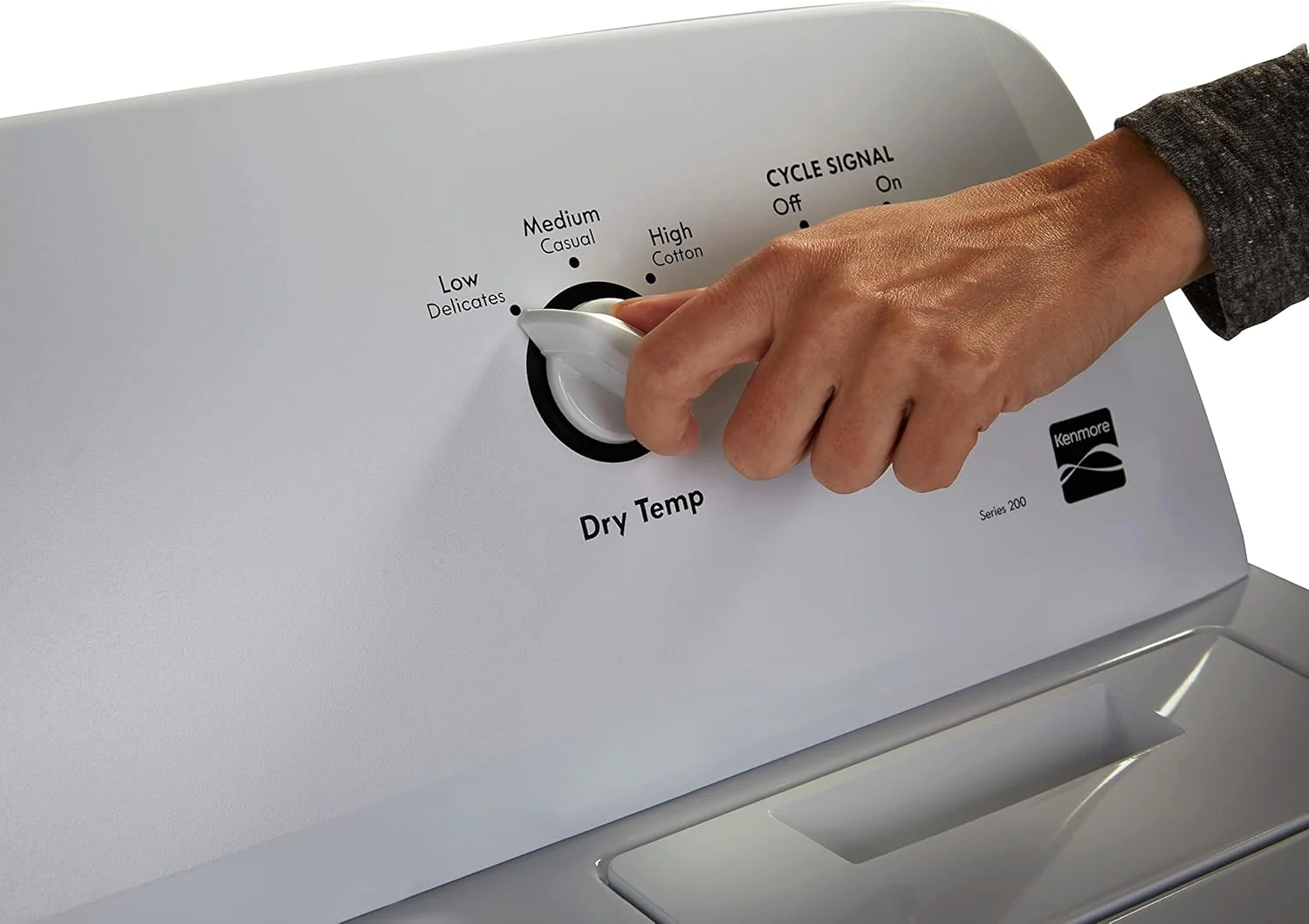 29 Front Load Electric Dryer with Wrinkle Guard and 7.0 Cubic Ft. Total Capacity, White - Image 3