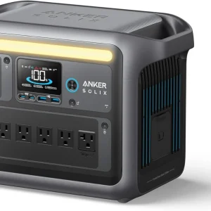 SOLIX C1000 Portable Power Station with 200W Solar Panel, 1800W Solar Generator, 1056wh LFP (LiFePO4) Battery, 6 AC Outlets, Up to 2400W for Home, Power Outages, and Outdoor Camping