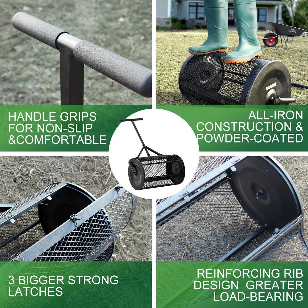 SP-001-JNN 24 in. Metal Handle Peat Moss Compost Spreader - Image 6