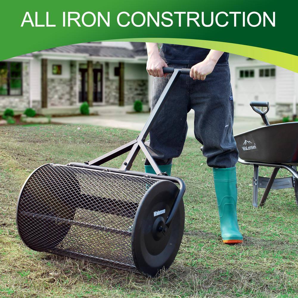 SP-001-JNN 24 in. Metal Handle Peat Moss Compost Spreader - Image 4